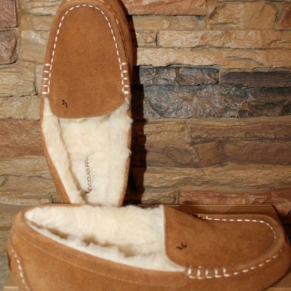 UGG KOOLABURRA SUEDE FUR MOCCASSIN SLIPPERS - Picture 6 of 7